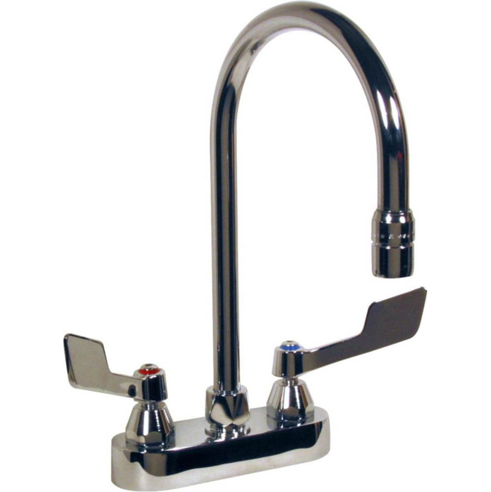 Delta Commercial - Commercial 27C4 / 27C5 / 27C6: Two Handle 4'' Deck Mount Faucet - Chrome