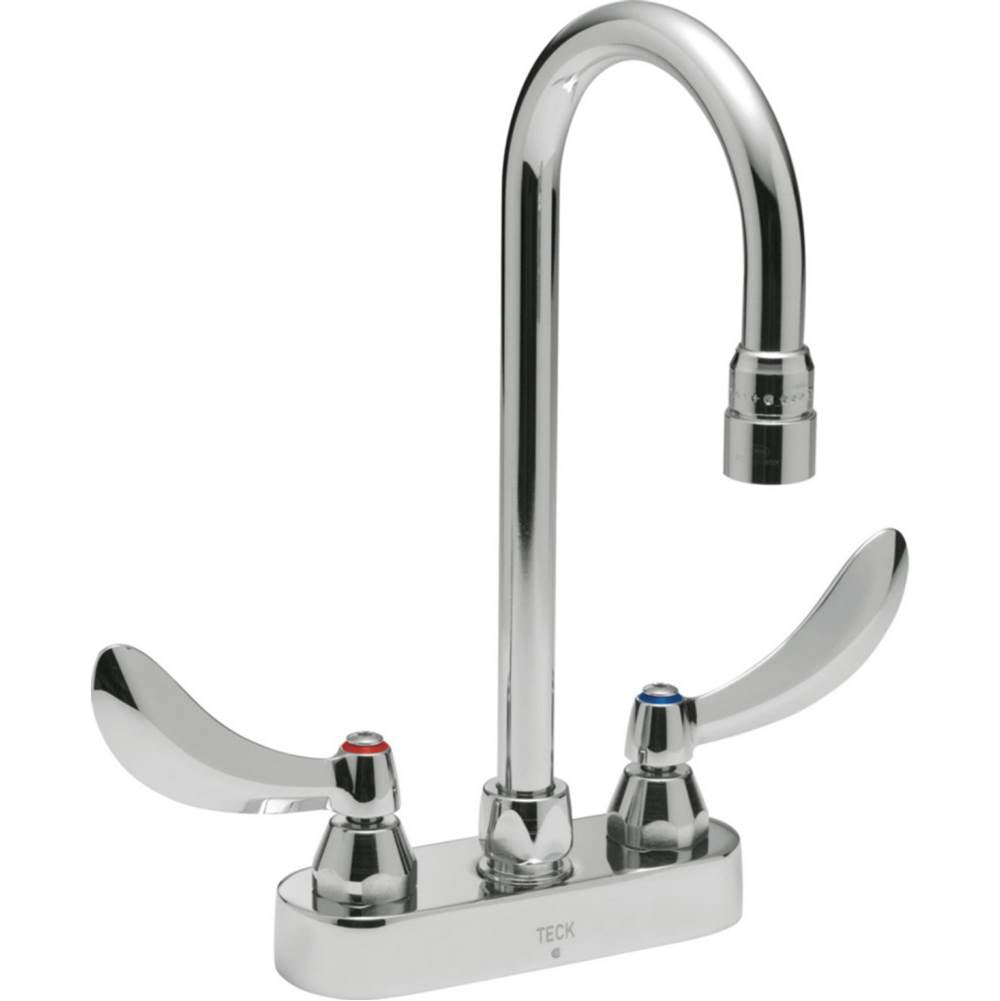 Delta Commercial - Commercial 27C4 / 27C5 / 27C6: Two Handle 4'' Deck Mount Faucet - Chrome