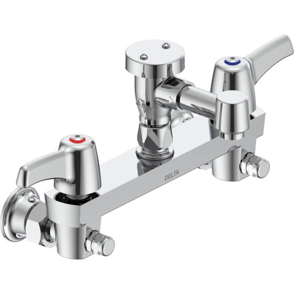 Delta Commercial - Commercial 28C2: Two Handle 8'' Wall Mount Service Sink Faucet - Chrome