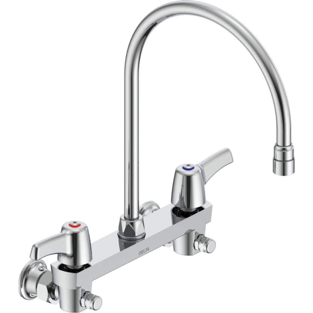 Delta Commercial - Commercial 28C3 / 28C4 / 28C6: Wallmount faucet - Chrome