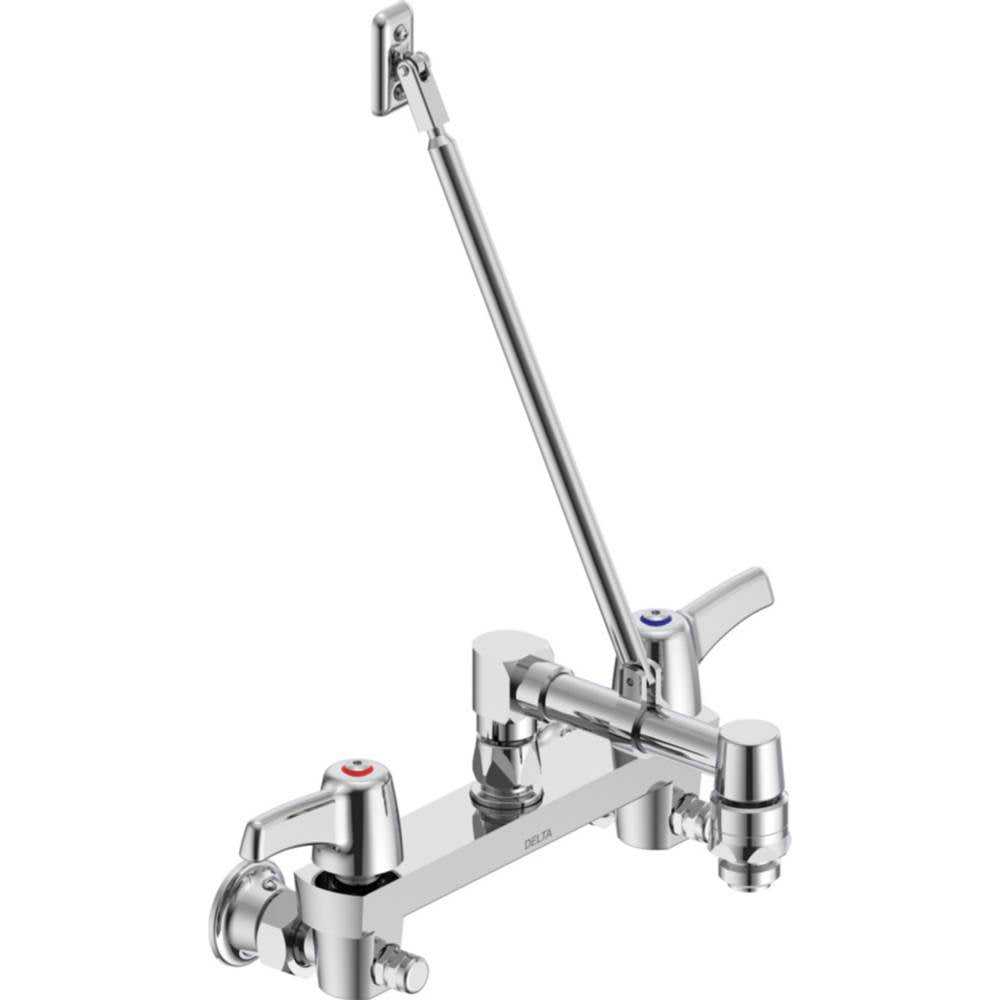 Delta Commercial - Commercial 28C8: Two Handle 8'' Wall Mount Service Sink Faucet - Chrome