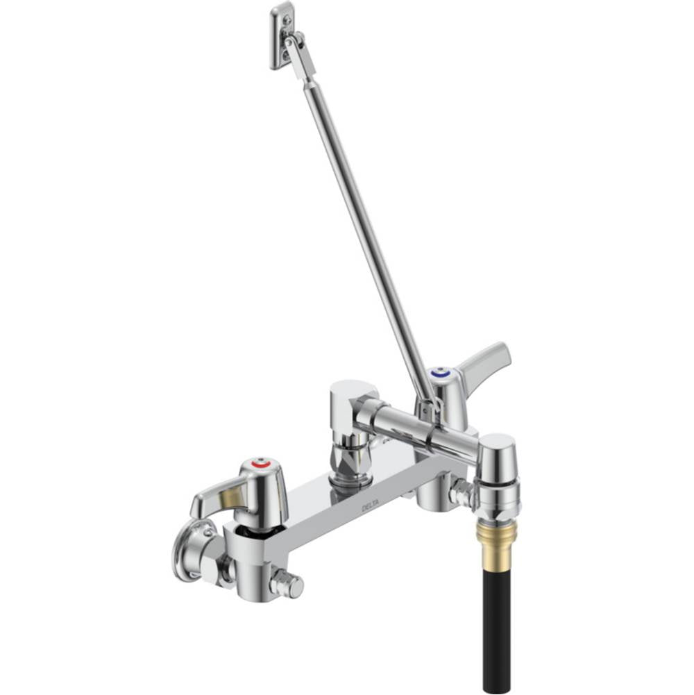 Delta Commercial - Commercial 28C8: Two Handle 8'' Wall Mount Service Sink Faucet - Chrome