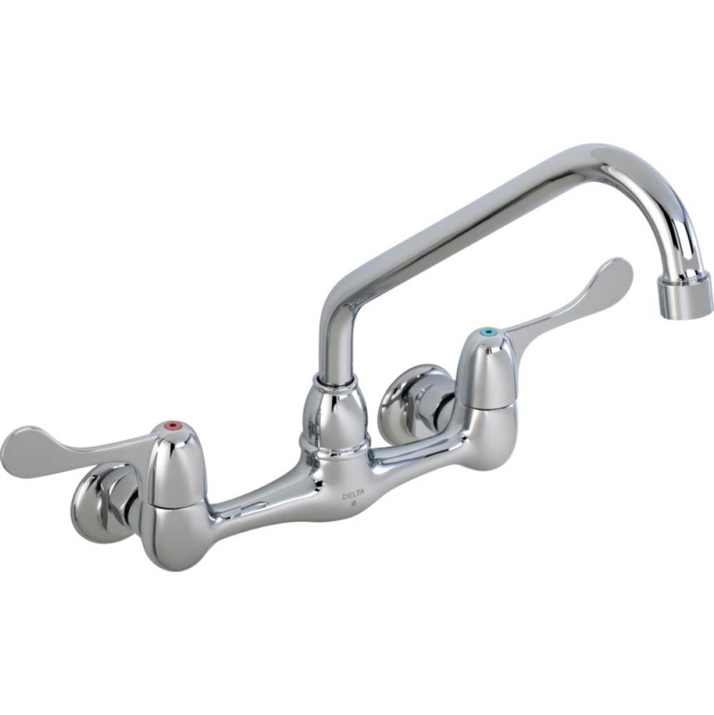 Delta Commercial - Commercial 28P4: Two Handle 8'' Wall Mount Service Sink Faucet - Chrome