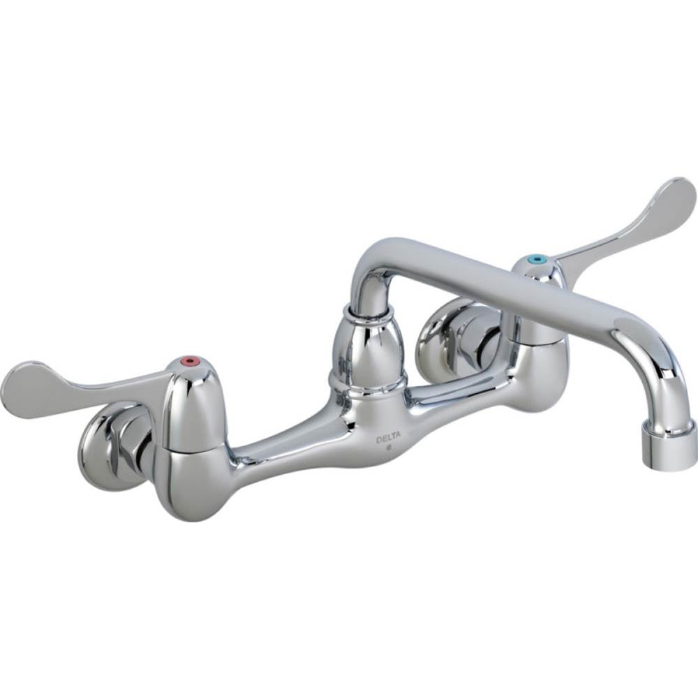 Delta Commercial - Commercial 28P4: Two Handle 8'' Wall Mount Service Sink Faucet - Chrome