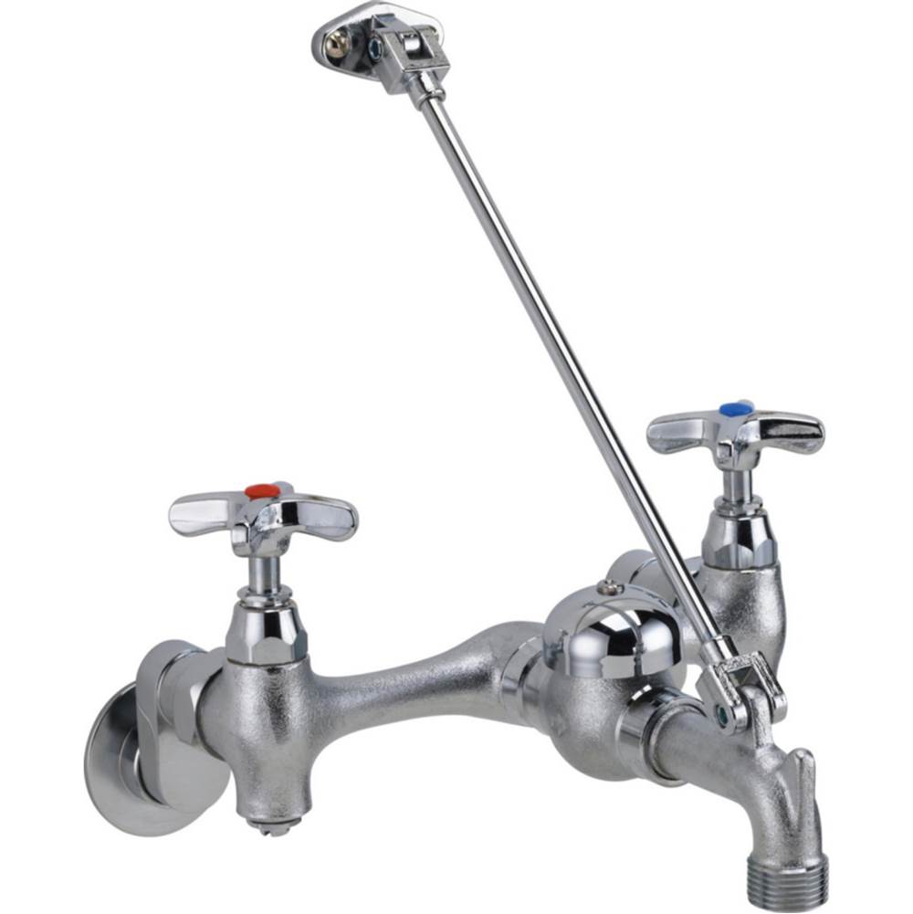 Delta Commercial - Commercial 28C / T9: Two Handle 8'' Wall Mount Service Sink Faucet - Chrome