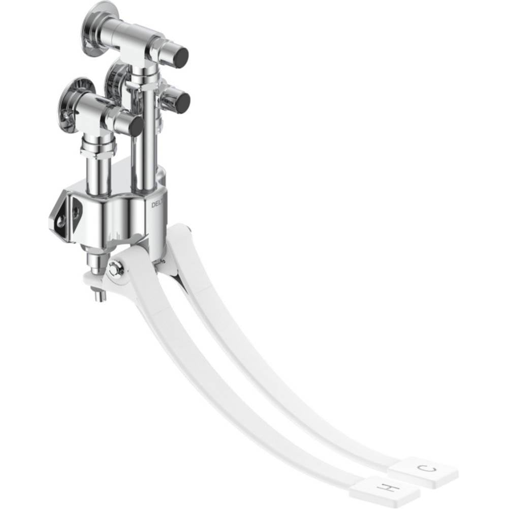 Delta Commercial - Commercial 54T5: Wall Mount Double-Pedal Surgeon''s Scrub-up - Chrome
