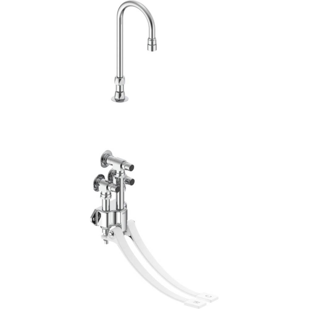 Delta Commercial - Commercial 54T5: Wall Mount Double-Pedal Surgeon''s Scrub-up - Chrome