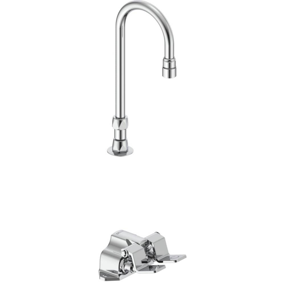 Delta Commercial - Commercial 54T5: Wall Mount Double-Pedal Surgeon''s Scrub-up - Chrome