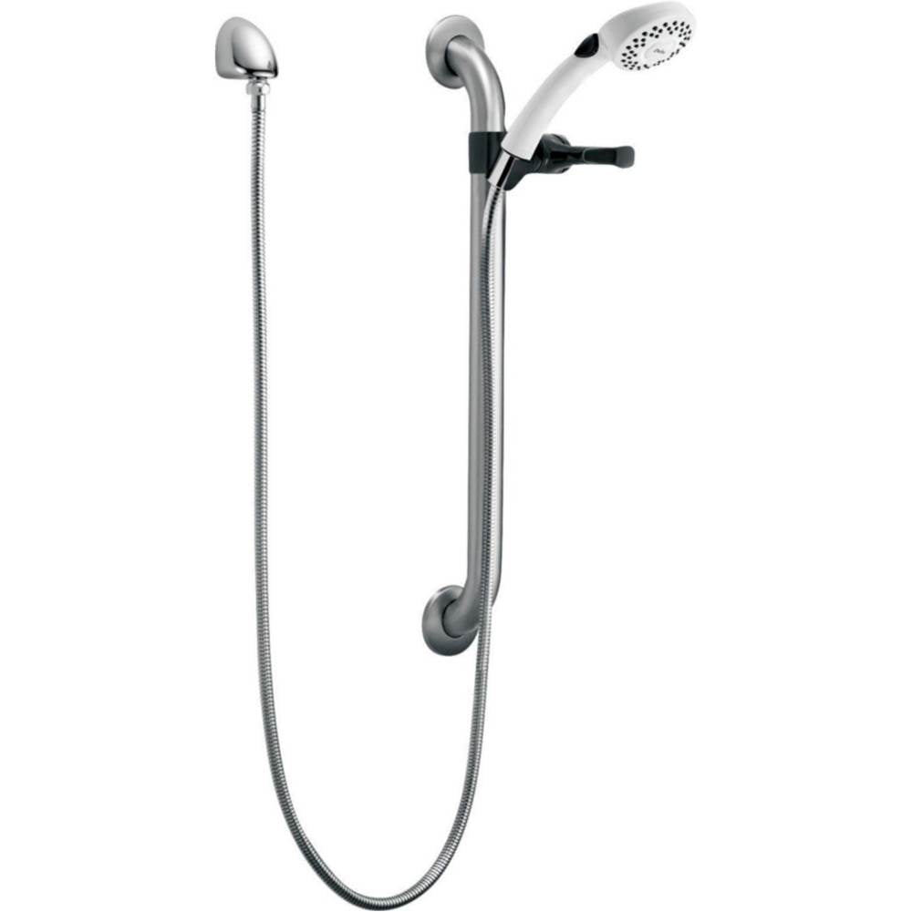 Delta Commercial - Commercial HDF: Slide Bar Hand Shower - Stainless And White