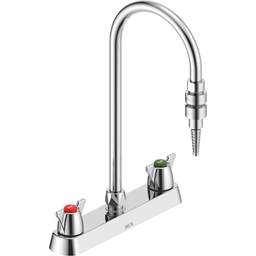 Delta Commercial - Commercial W67 Series Mixing Faucet: Two Handle 8'' Deck Mount Laboratory Mixing Faucet - Chrome