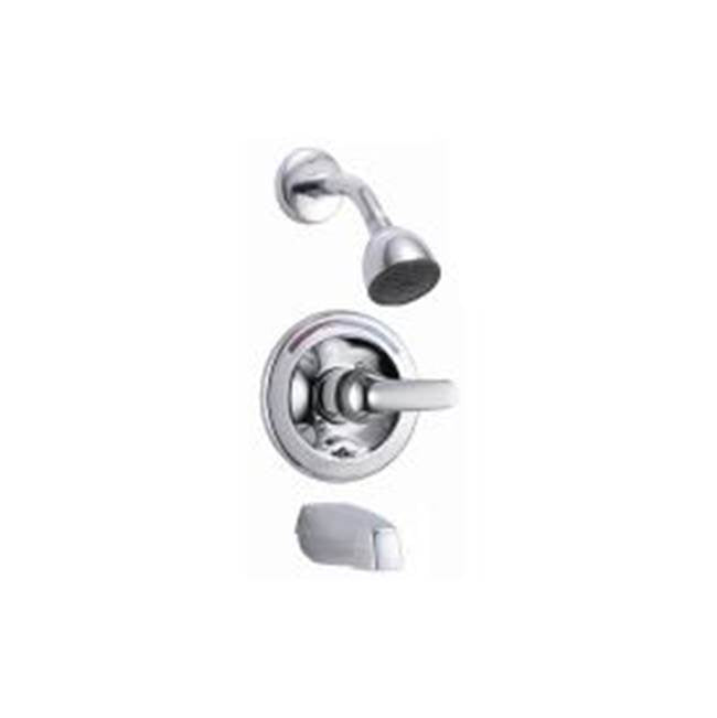 Delta Commercial - Commercial HDF: Monitor 13 Series Tub and Shower Trim - Push Button Diverter - Chrome