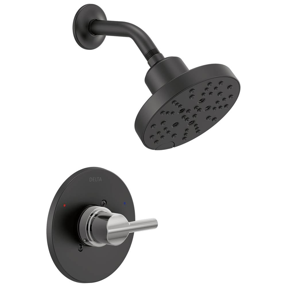 Delta Faucet - NicoliE Monitor 14 Series H2Okinetic Shower - Black With Chrome