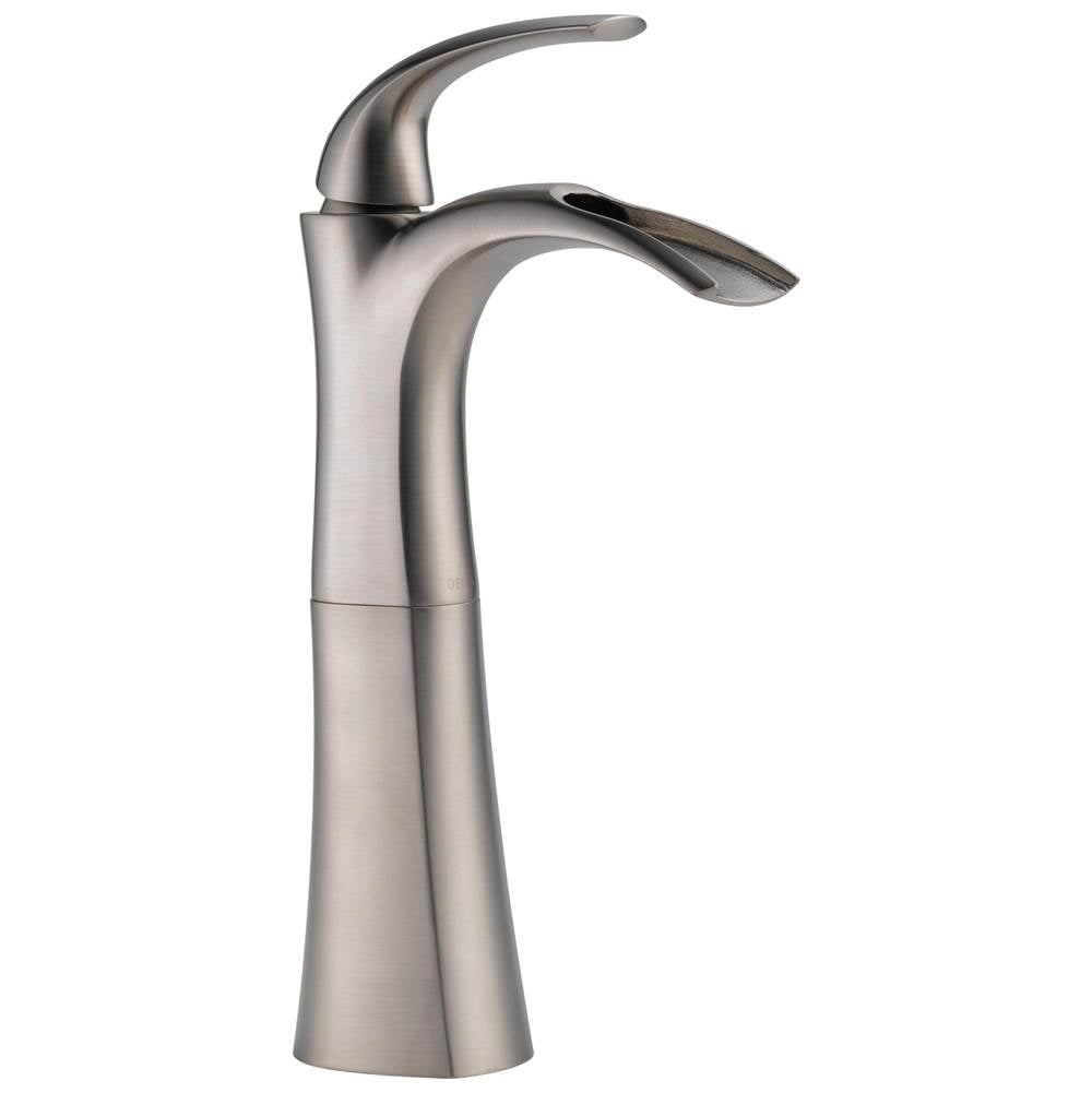 Delta Faucet - Nyla Single Handle Centerset Bathroom Faucet with Riser - Stainless