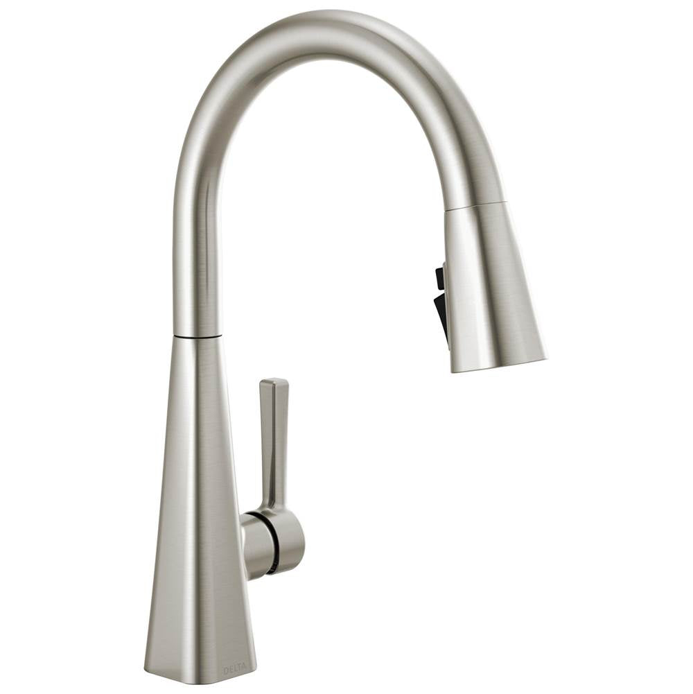 Delta Faucet - LentaE Single-Handle Pull-Down Kitchen Faucet - Spotshield Stainless