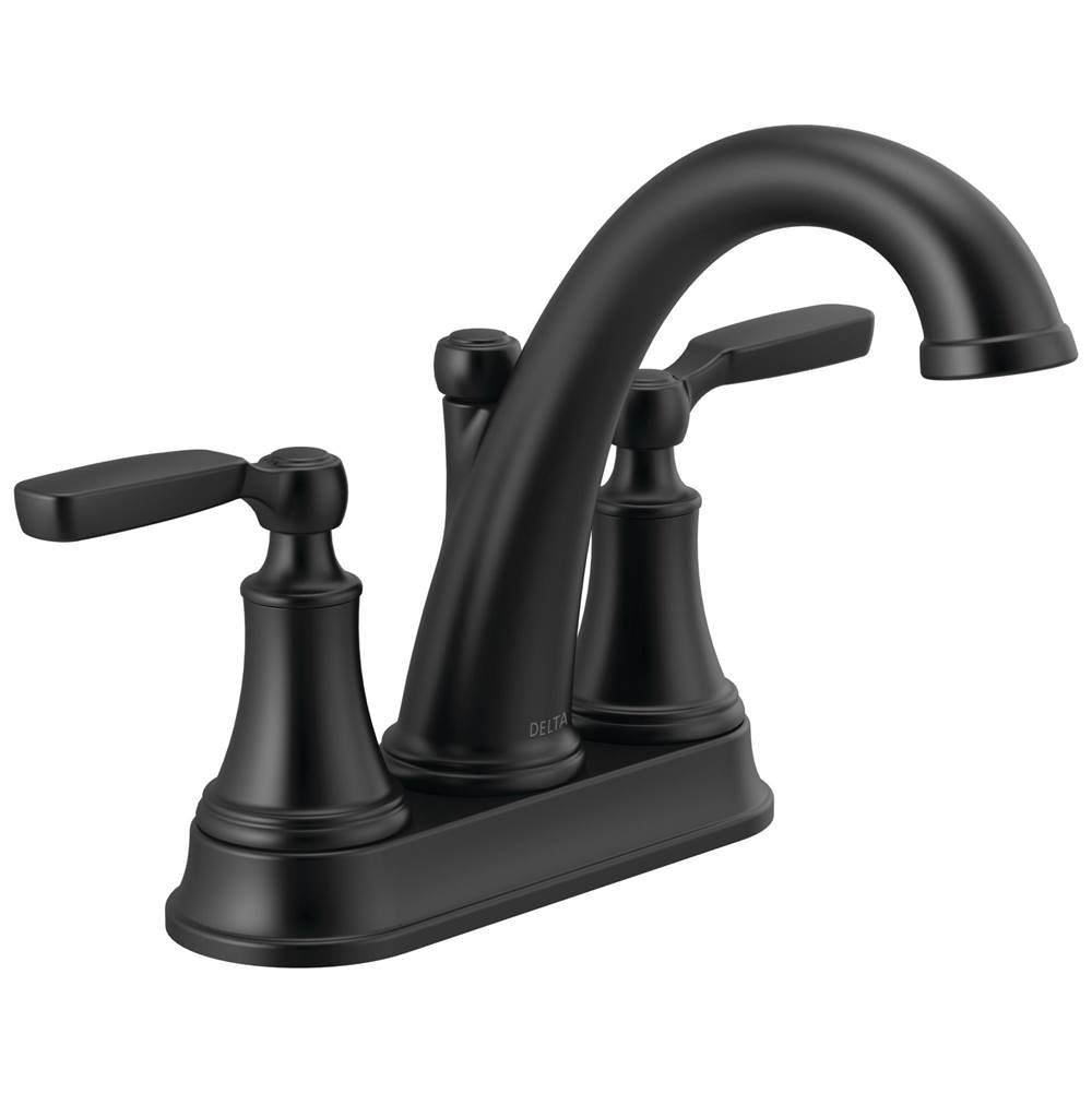 Delta Faucet - WoodhurstE Two Handle Centerset Bathroom Faucet - Matte Black