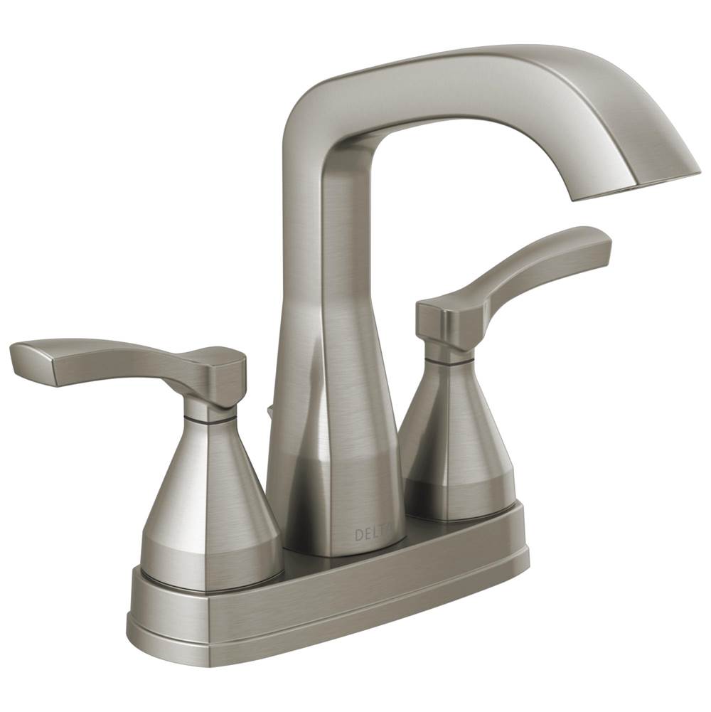 Delta Faucet - Stryke Two Handle Centerset Bathroom Faucet With Pop-Up Drain - Lumicoat Stainless