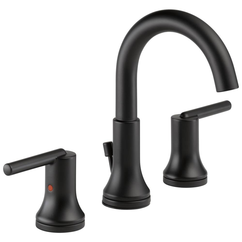 Delta Faucet - Trinsic Two Handle Widespread Bathroom Faucet - Matte Black