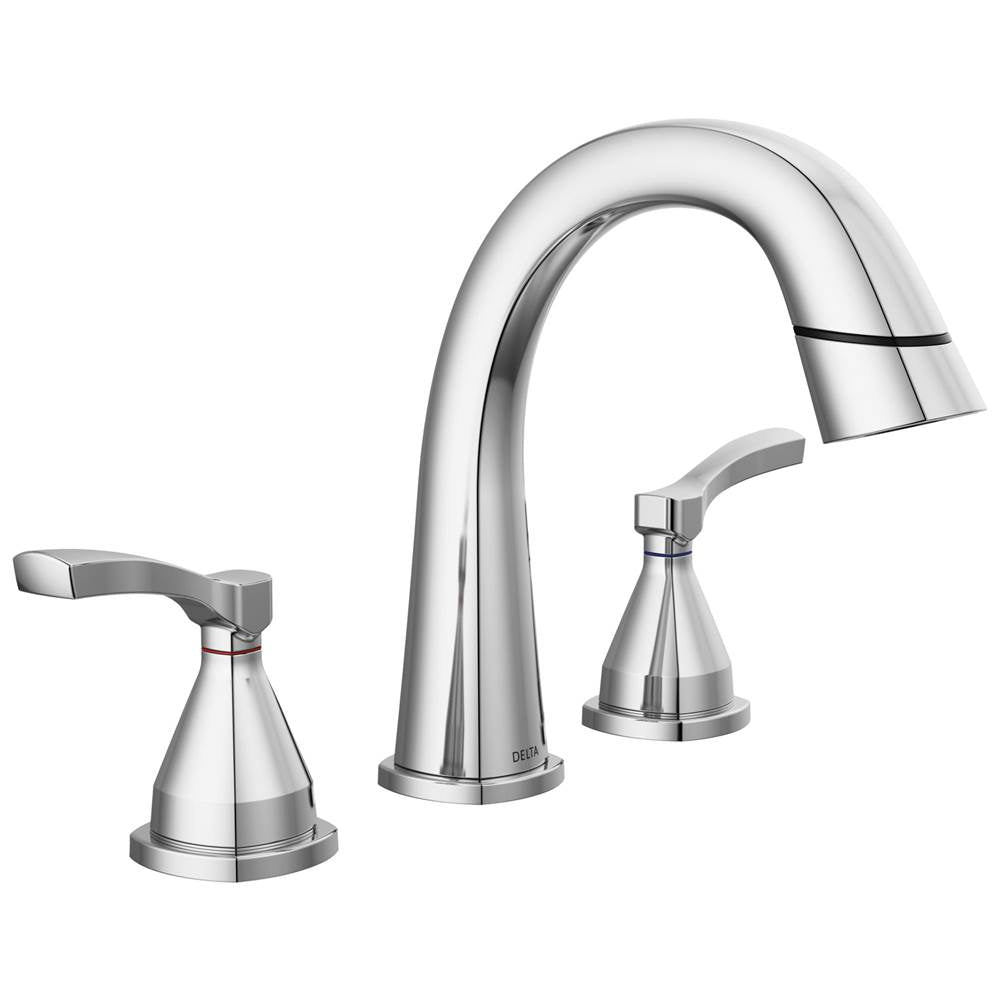 Delta Faucet - Stryke Two Handle Widespread Pull Down Bathroom Faucet - Lumicoat® Chrome