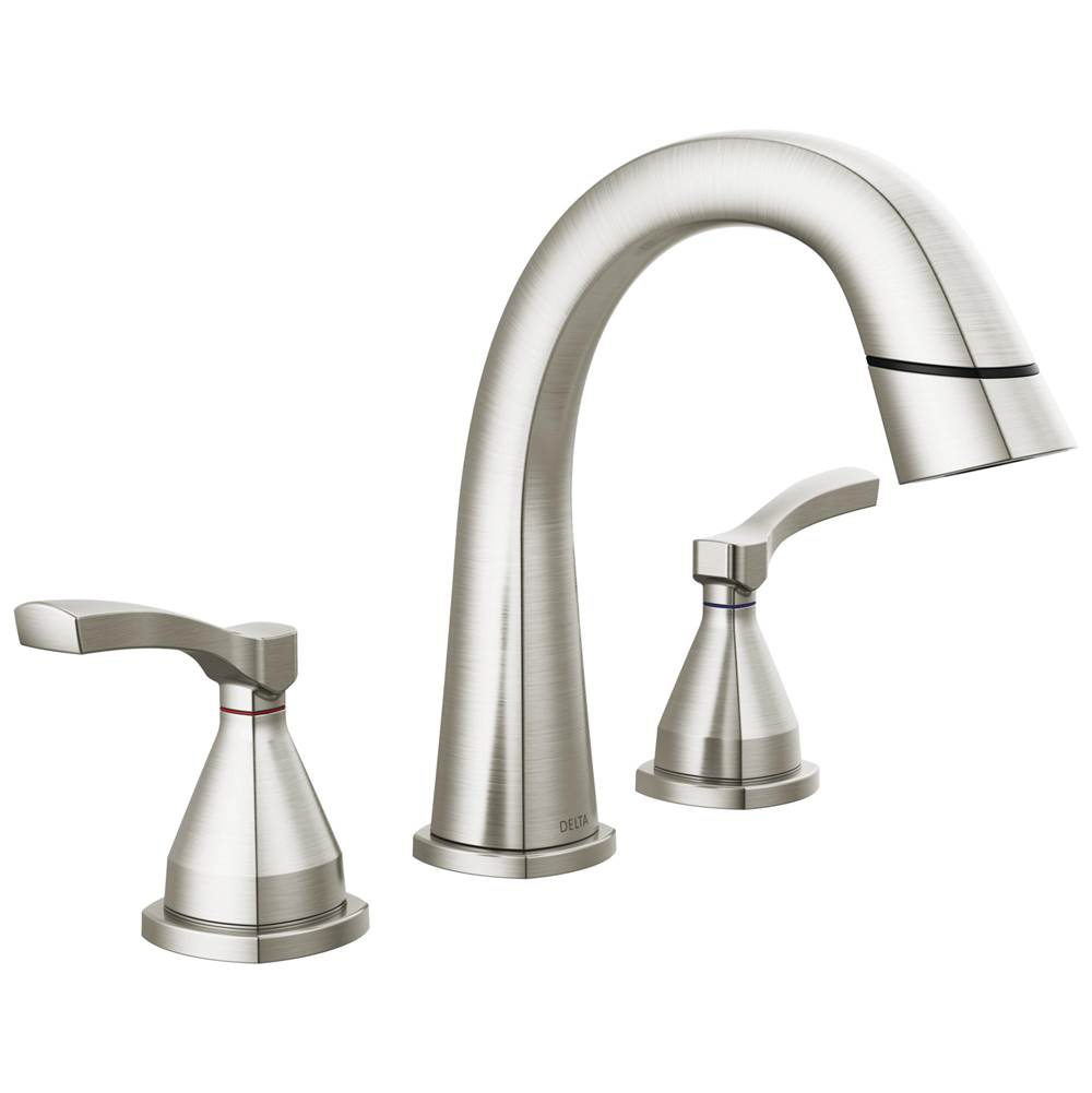 Delta Faucet - Stryke Two Handle Widespread Pull Down Bathroom Faucet - Lumicoat® Stainless