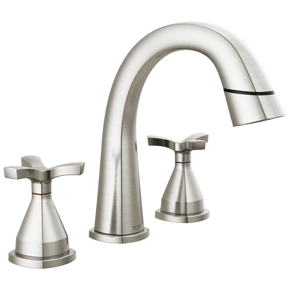 Delta Faucet - Stryke Two Handle Widespread Pull Down Bathroom Faucet - Lumicoat® Stainless