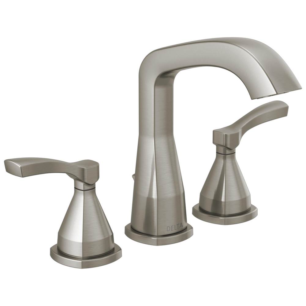 Delta Faucet - Stryke Two Handle Widespread Bathroom Faucet With Pop-Up Drain - Lumicoat Stainless