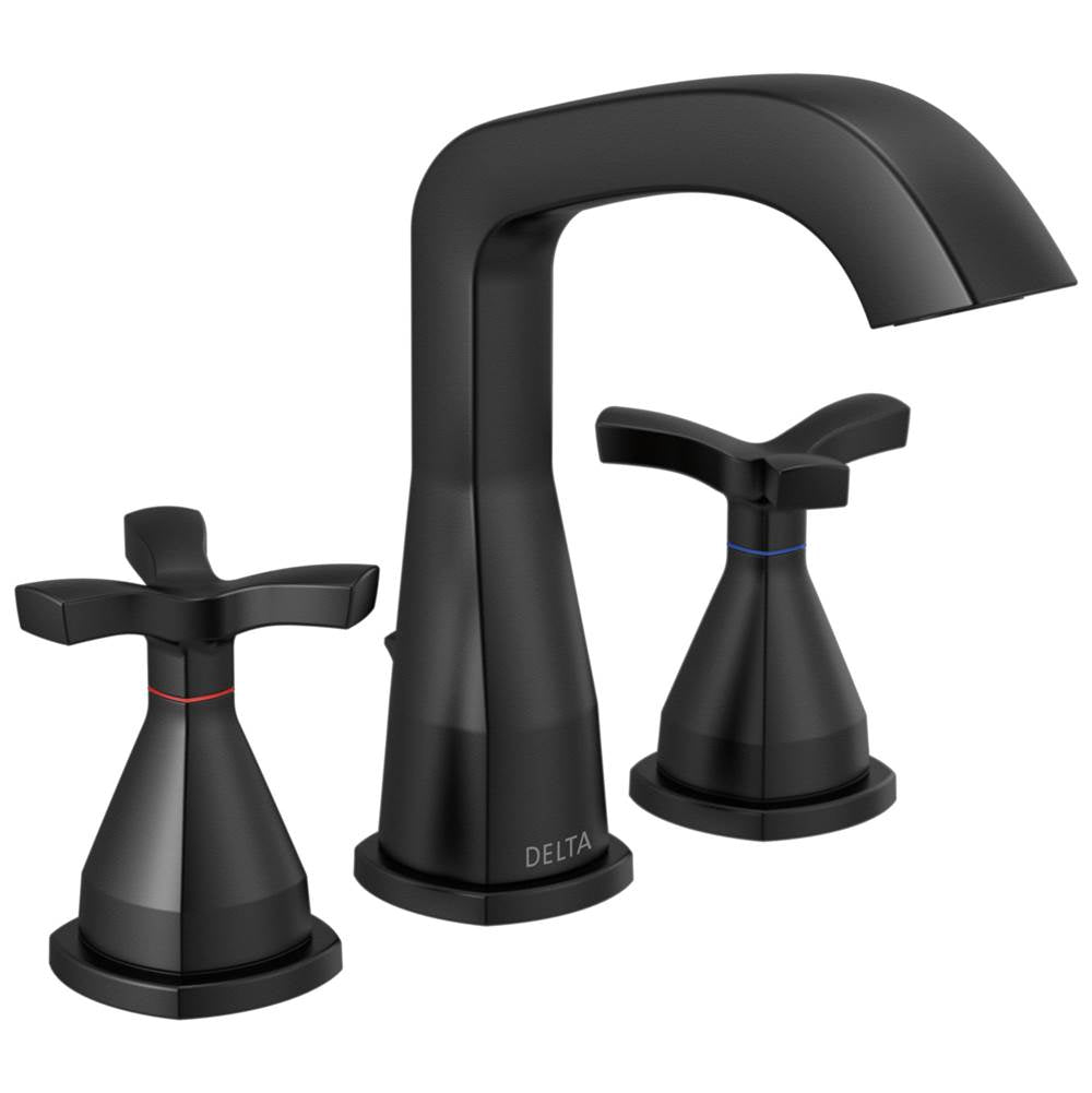 Delta Faucet - Stryke Widespread Faucet - Matte Black