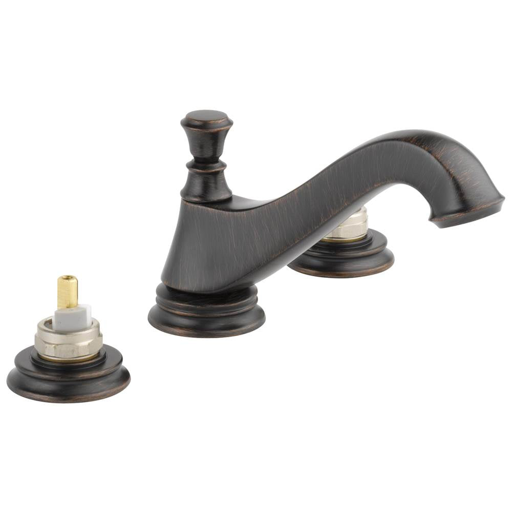 Delta Faucet - CassidyE Two Handle Widespread Bathroom Faucet - Low Arc Spout - Less Handles - Venetian Bronze