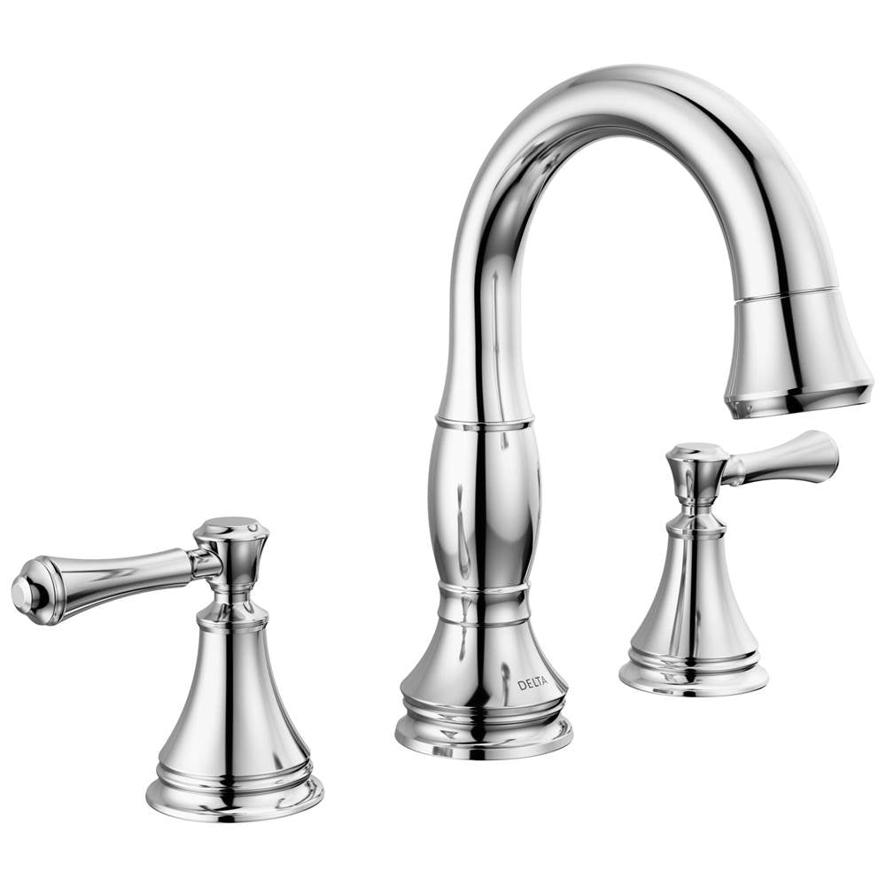 Delta Faucet - CassidyE Two Handle Widespread Pull Down Bathroom Faucet - Chrome