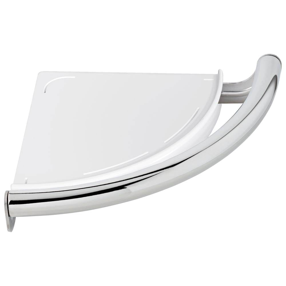 Delta Faucet - BathSafety Contemporary Corner Shelf with Assist Bar - Chrome