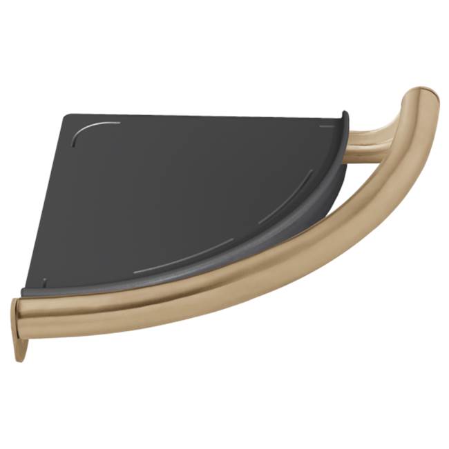 Delta Faucet - BathSafety Contemporary Corner Shelf with Assist Bar - Champagne Bronze