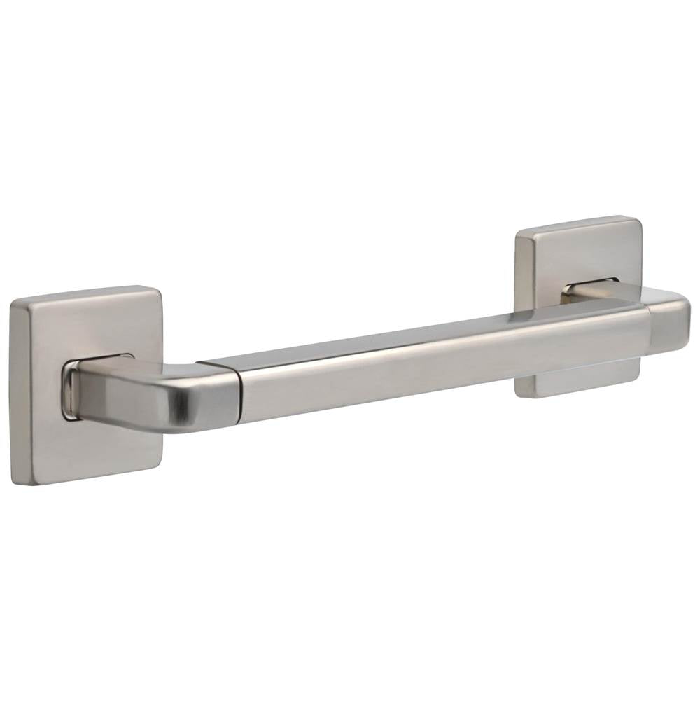 Delta Faucet - BathSafety 12'' Angular Modern Decorative ADA Grab Bar - Stainless