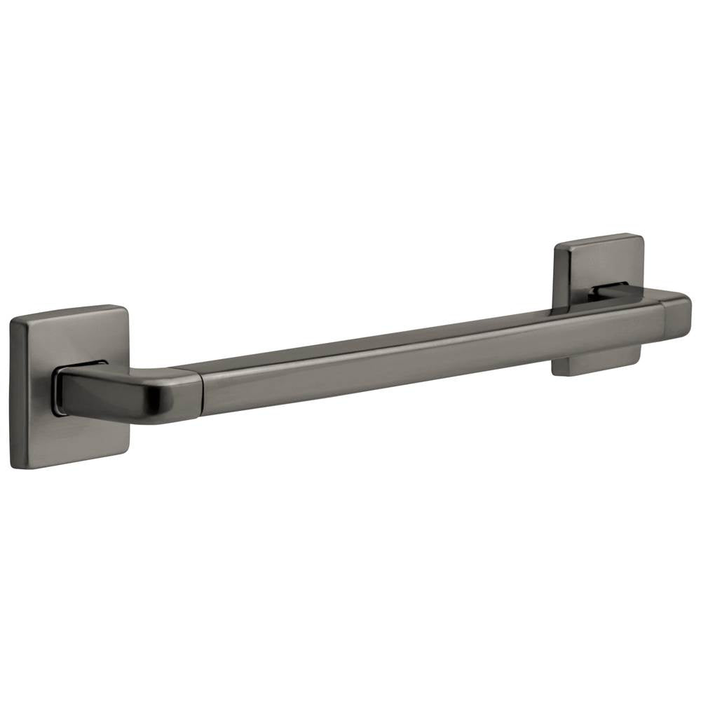 Delta Faucet - BathSafety Angular Modern Decorative ADA Grab Bar - Black Stainless