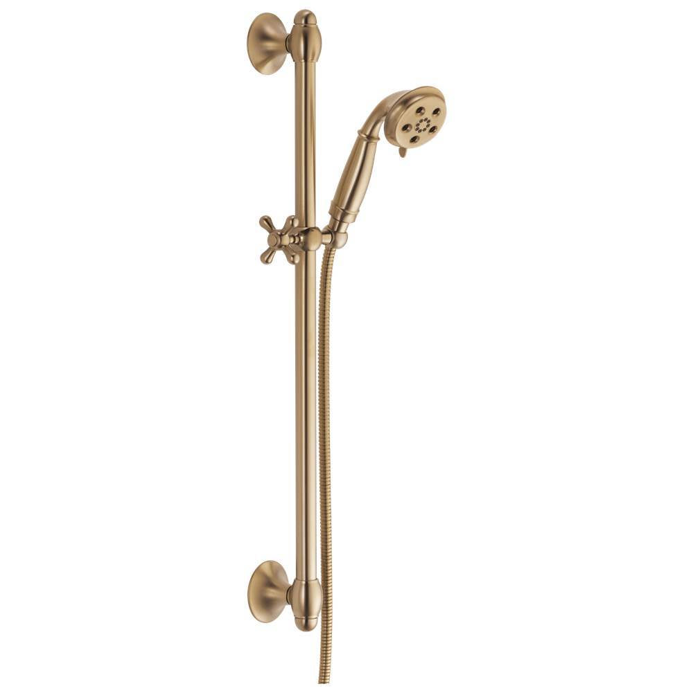 Universal Showering Components H2OKinetic 3-Setting Slide Bar Hand Shower
