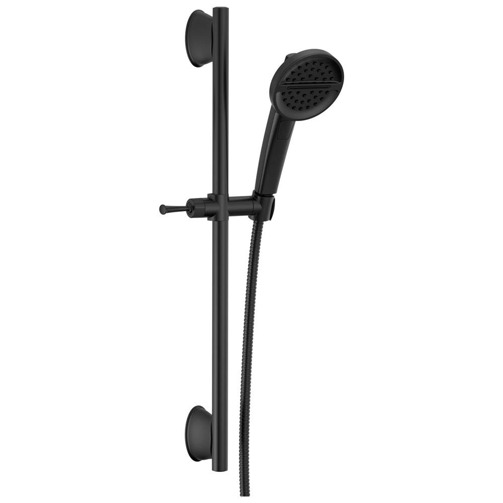 Delta Faucet - Universal Showering Components 3-Setting Slide Bar Handshower - Matte Black