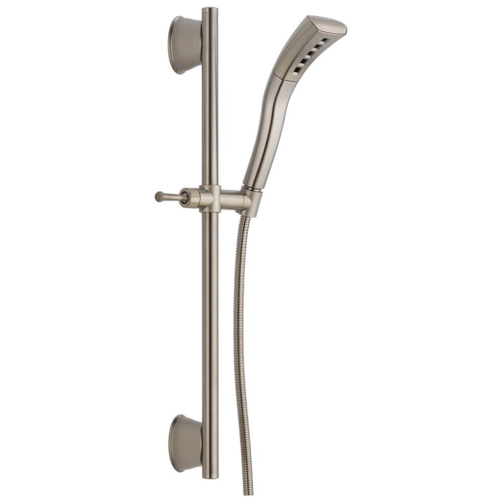 Universal Showering Components H2OKinetic Single-Setting Slide Bar Hand Shower