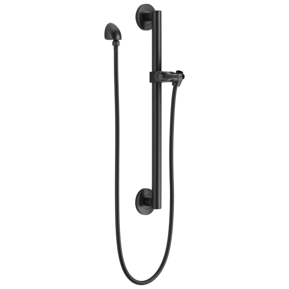 Delta Faucet - Universal Showering Components Adjustable Slide Bar / Grab Bar Assembly with Elbow - Matte Black