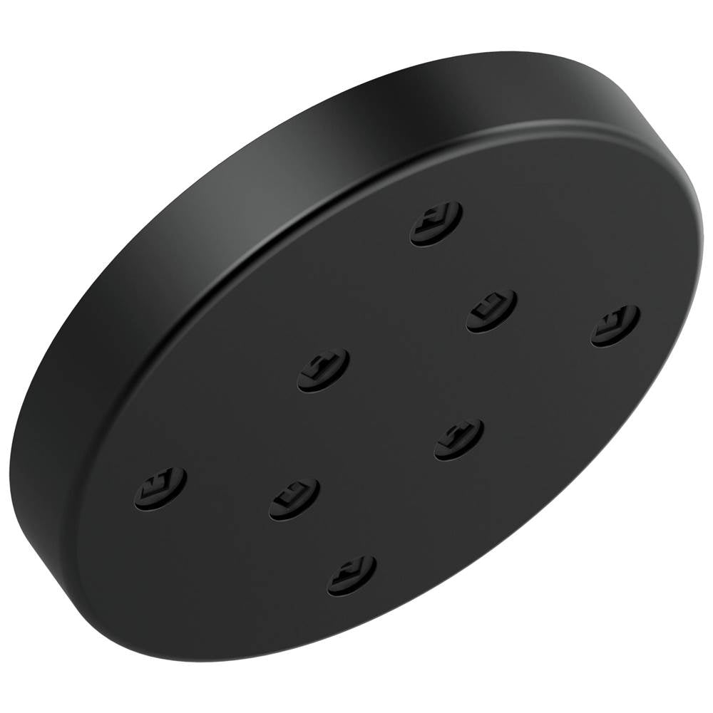 Delta Faucet - Universal Showering Components H2OKineticSingle-Setting Metal Raincan Shower Head - Matte Black