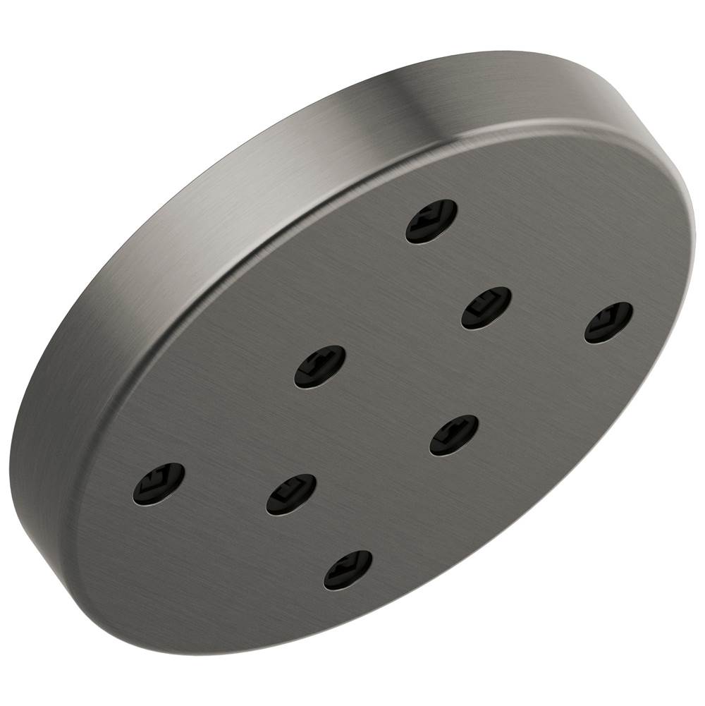 Delta Faucet - Universal Showering Components H2Okinetic Single-Setting Metal Raincan Shower Head - Lumicoat® Black Stainless