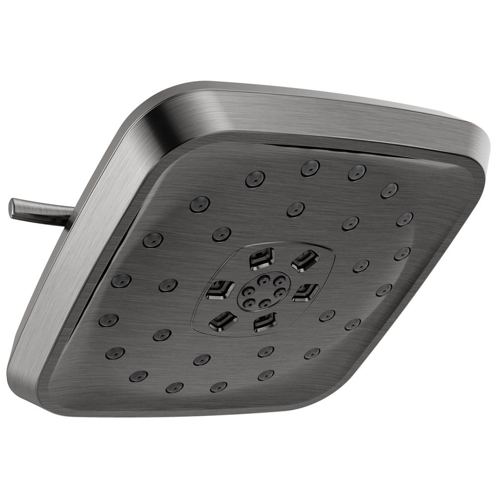Delta Faucet - Universal Showering Components H2Okinetic 4-Setting Shower Head with UltraSoakE - Lumicoat® Black Stainless
