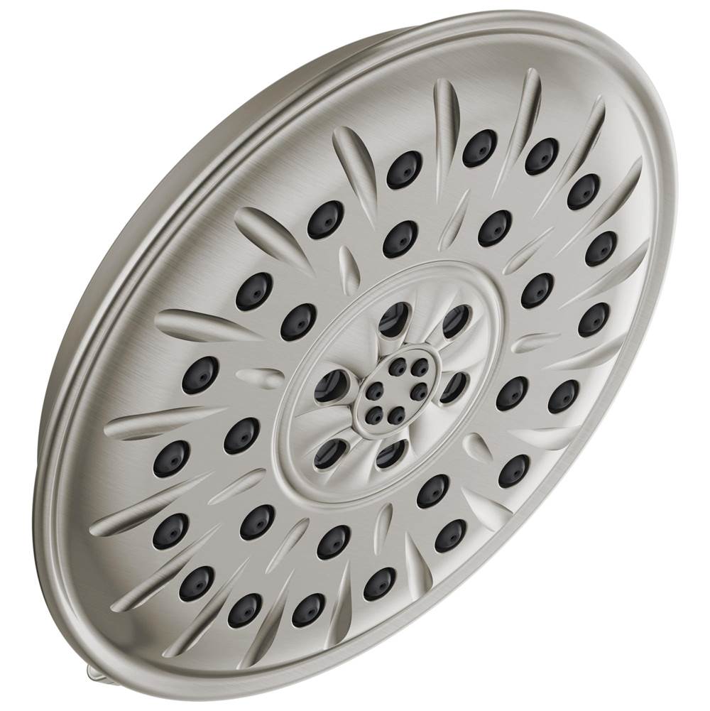 Delta Faucet - Universal Showering Components H2Okinetic 4-Setting Shower Head with UltrasoakE - Lumicoat® Stainless