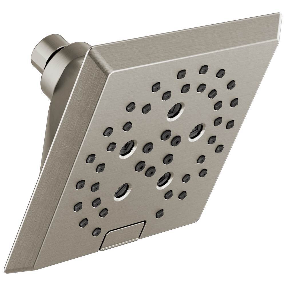 Delta Faucet - Universal Showering Components H2OKinetic5-Setting Angular Modern Raincan Shower Head - Stainless