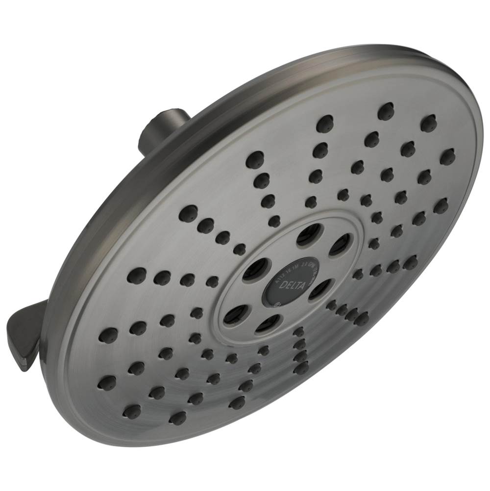 Delta Faucet - Universal Showering Components H2Okinetic 3-Setting Raincan Shower Head - Lumicoat® Black Stainless
