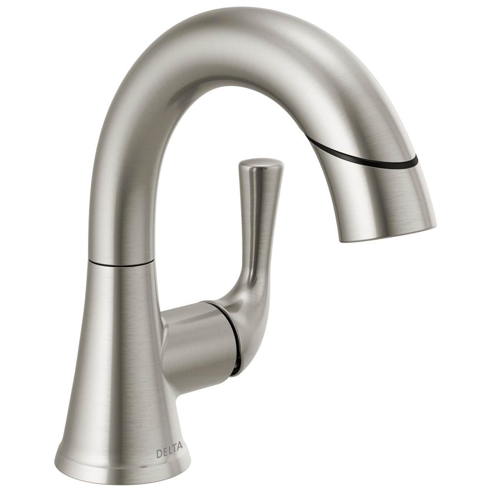 Delta Faucet - KayraE Single Handle Pull-Down Bathroom Faucet - Stainless