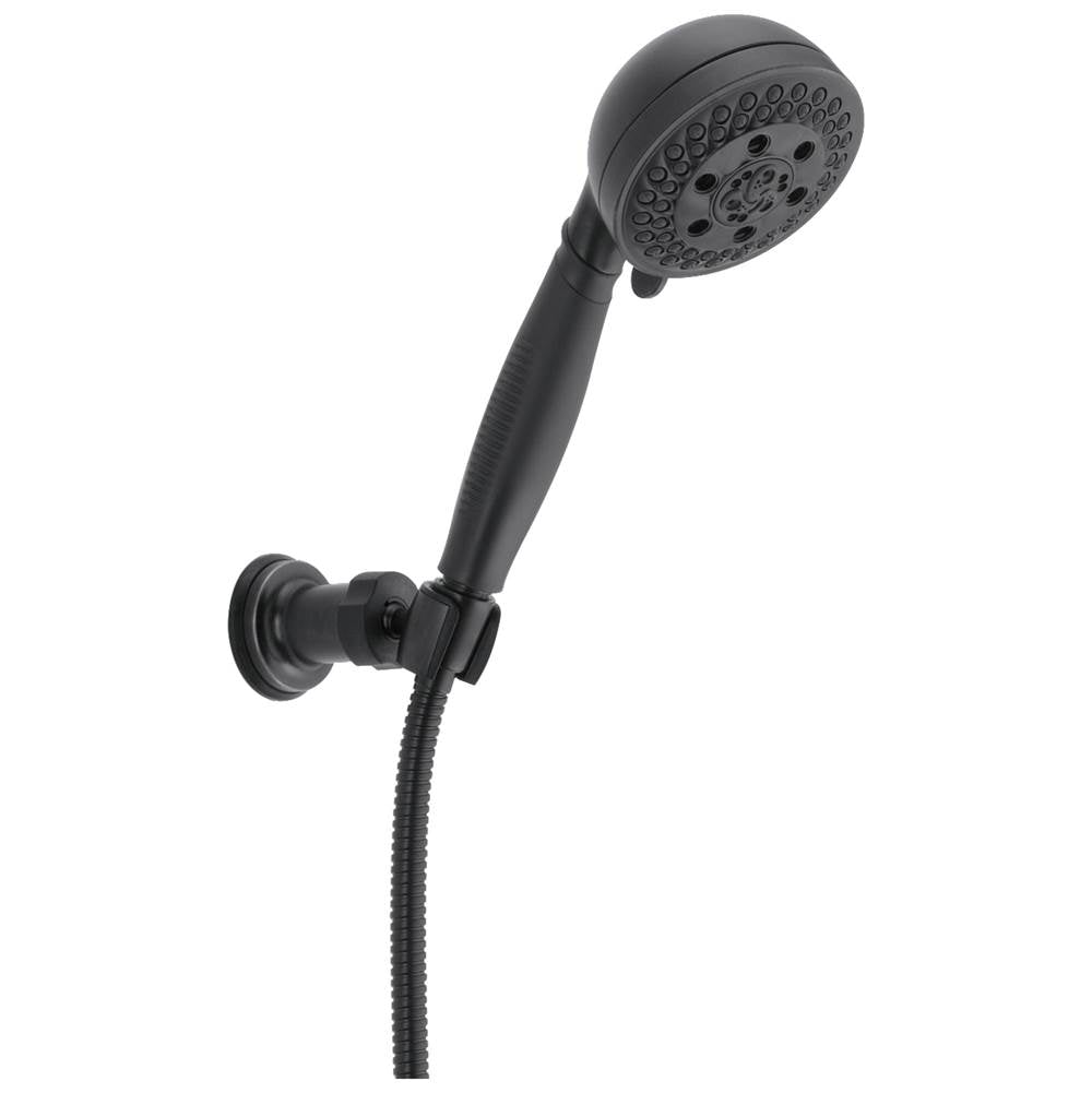 Delta Faucet - Universal Showering Components H2Okinetic 5-Setting Shower Mount Hand Shower - Matte Black