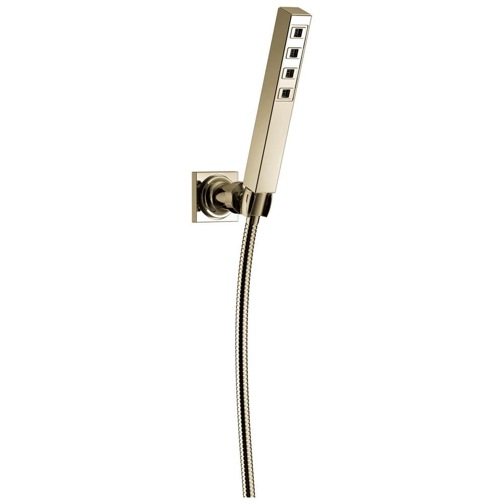Delta Faucet - Universal Showering Components H2Okinetic Single-Setting Adjustable Wall Mount Hand Shower - Lumicoat® Polished Nickel