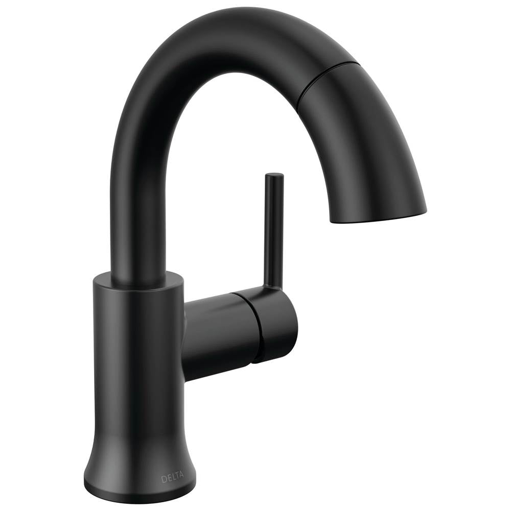 Delta Faucet - Trinsic Single Handle Pull Down Bathroom Faucet - Matte Black