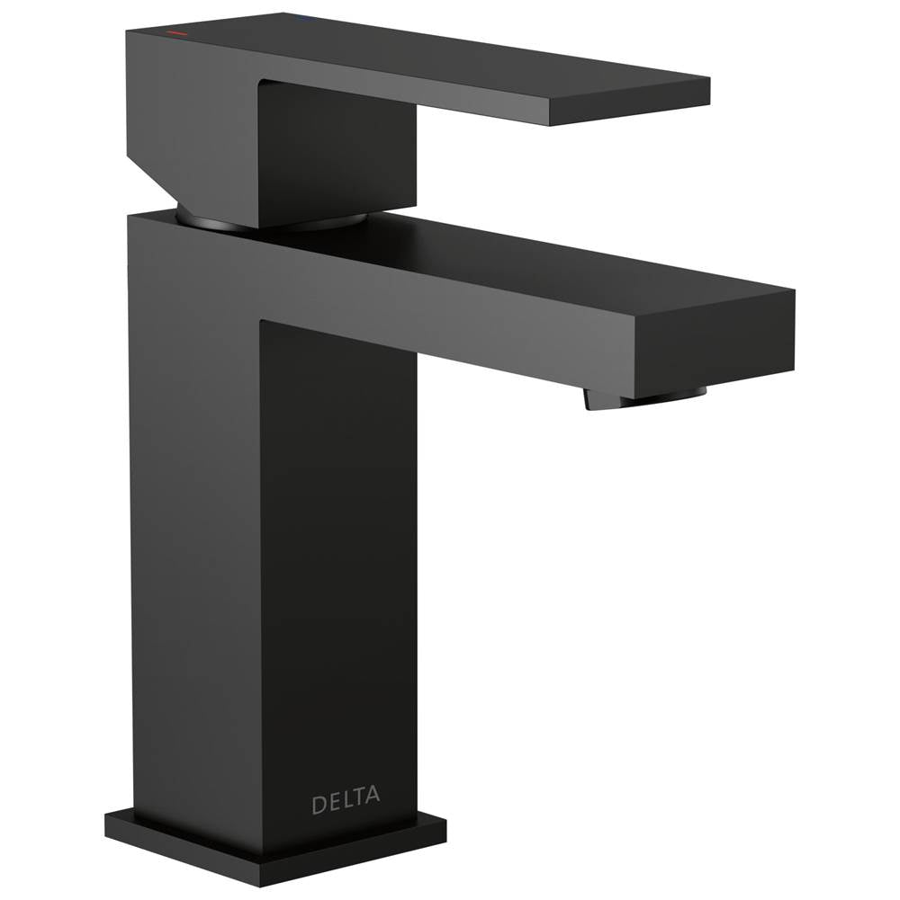 Delta Faucet - ModernE Single Handle Project-Pack Bathroom Faucet - Matte Black