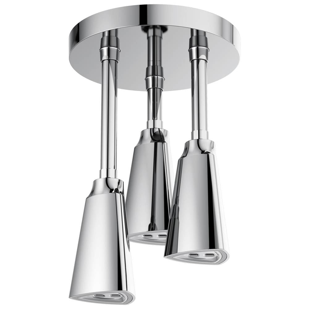 Delta Faucet - Universal Showering Components H2OKineticPendant Raincan Shower Head with LED Light - Chrome