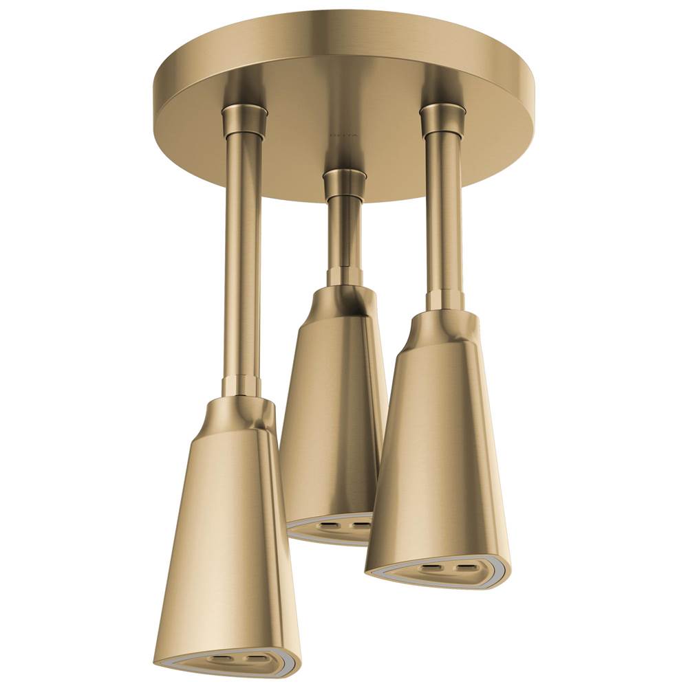 Delta Faucet - Universal Showering Components H2OKineticPendant Raincan Shower Head with LED Light - Champagne Bronze