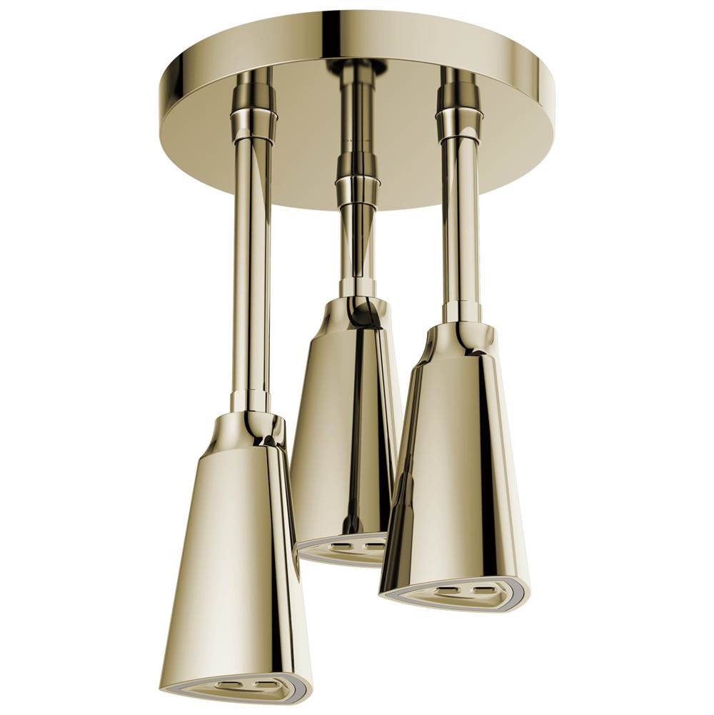 Delta Faucet - Universal Showering Components H2OKineticPendant Raincan Shower Head with LED Light - Polished Nickel